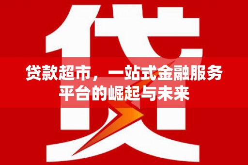南充贷款超市，一站式金融服务平台的崛起与未来
