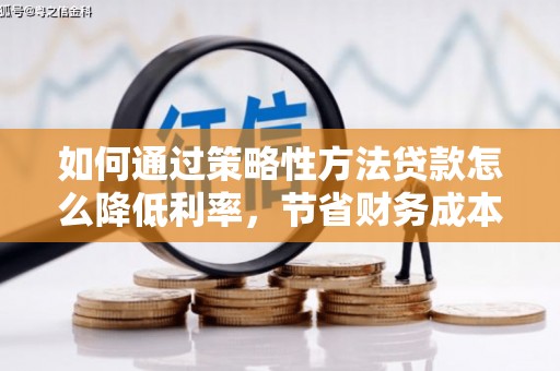 新晃如何通过策略性方法贷款怎么降低利率，节省财务成本