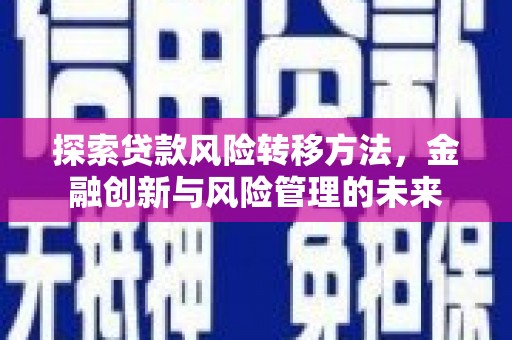 孝感探索贷款风险转移方法，金融创新与风险管理的未来