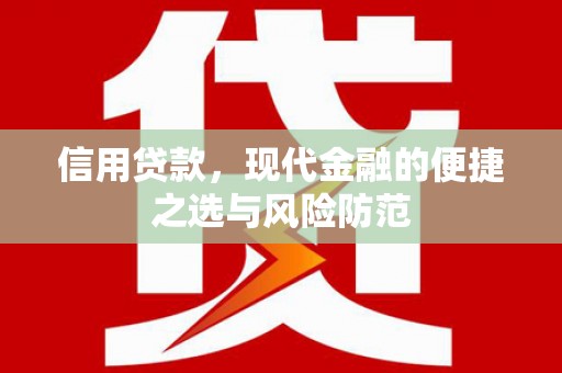 武鸣信用贷款，现代金融的便捷之选与风险防范