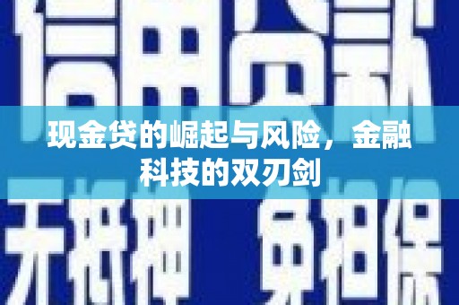 西吉现金贷的崛起与风险，金融科技的双刃剑