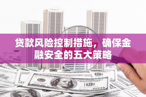 塔城贷款风险控制措施，确保金融安全的五大策略
