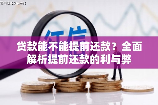颍上贷款能不能提前还款？全面解析提前还款的利与弊